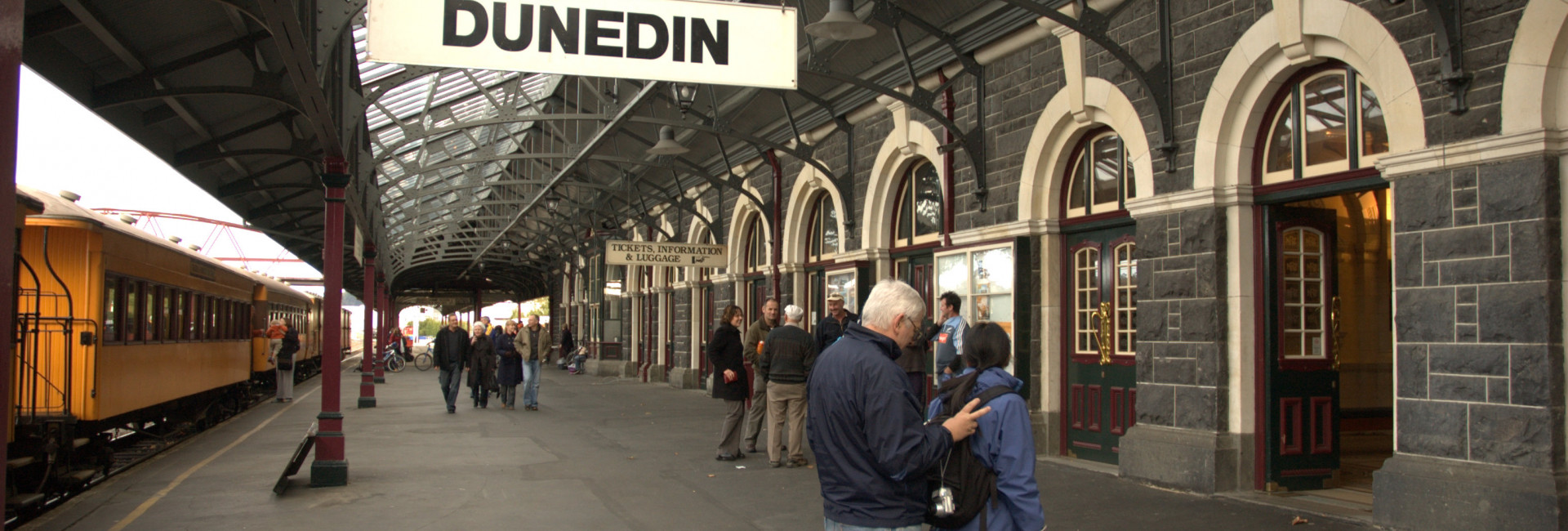 The platform area in the Dunedin Train Station