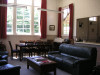 school lounge looking toward the dining area