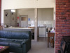 school lounge looking toward the kitchen