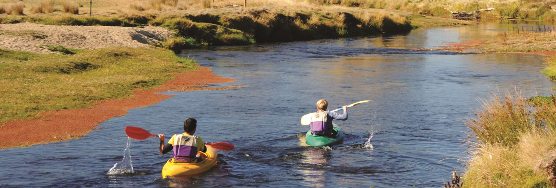 Kayaking on the Taieri River near Waipiata   